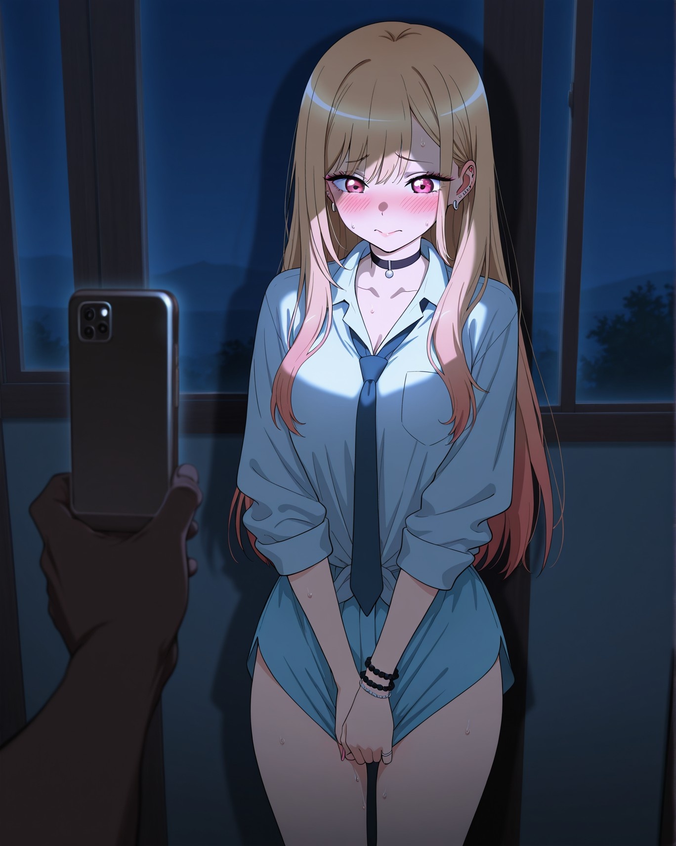 AI Generated Anime Girl - 更衣人偶坠入爱河 喜多川海梦 Vol.3：学生装紧身衣露穴 226P