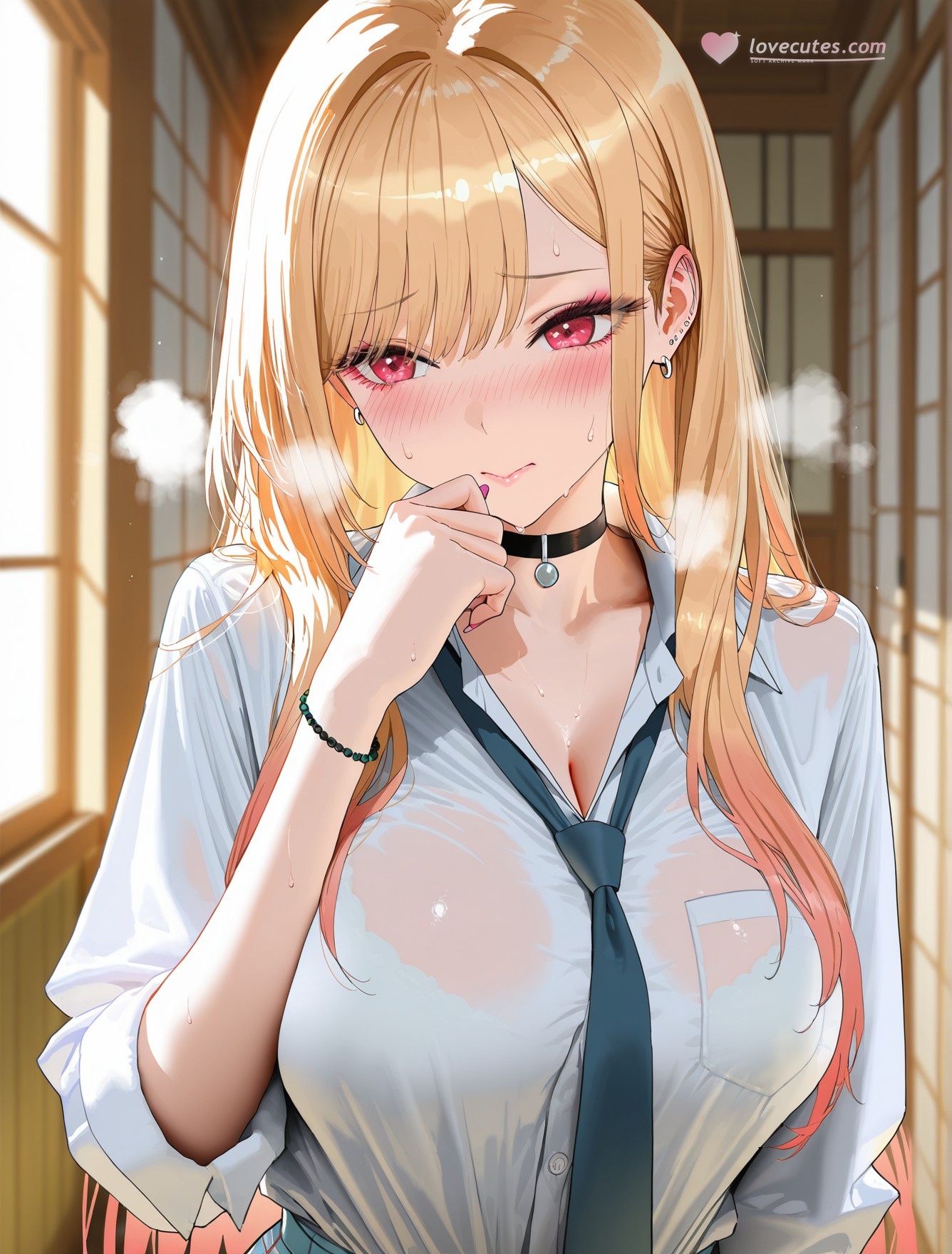 Cô Gái Anime Tạo Ra Bởi AI - 更衣人偶坠入爱河 喜多川海梦：Đồ Lót Ren Đen 162P