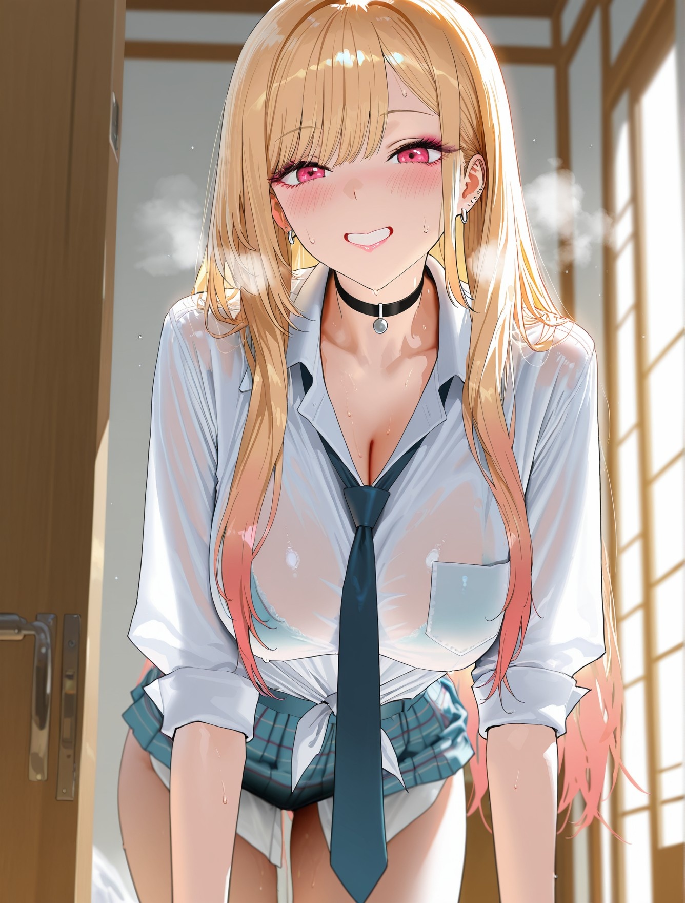 Cô Gái Anime Tạo Ra Bởi AI - 更衣人偶坠入爱河 喜多川海梦：Đồ Lót Ren Đen 162P