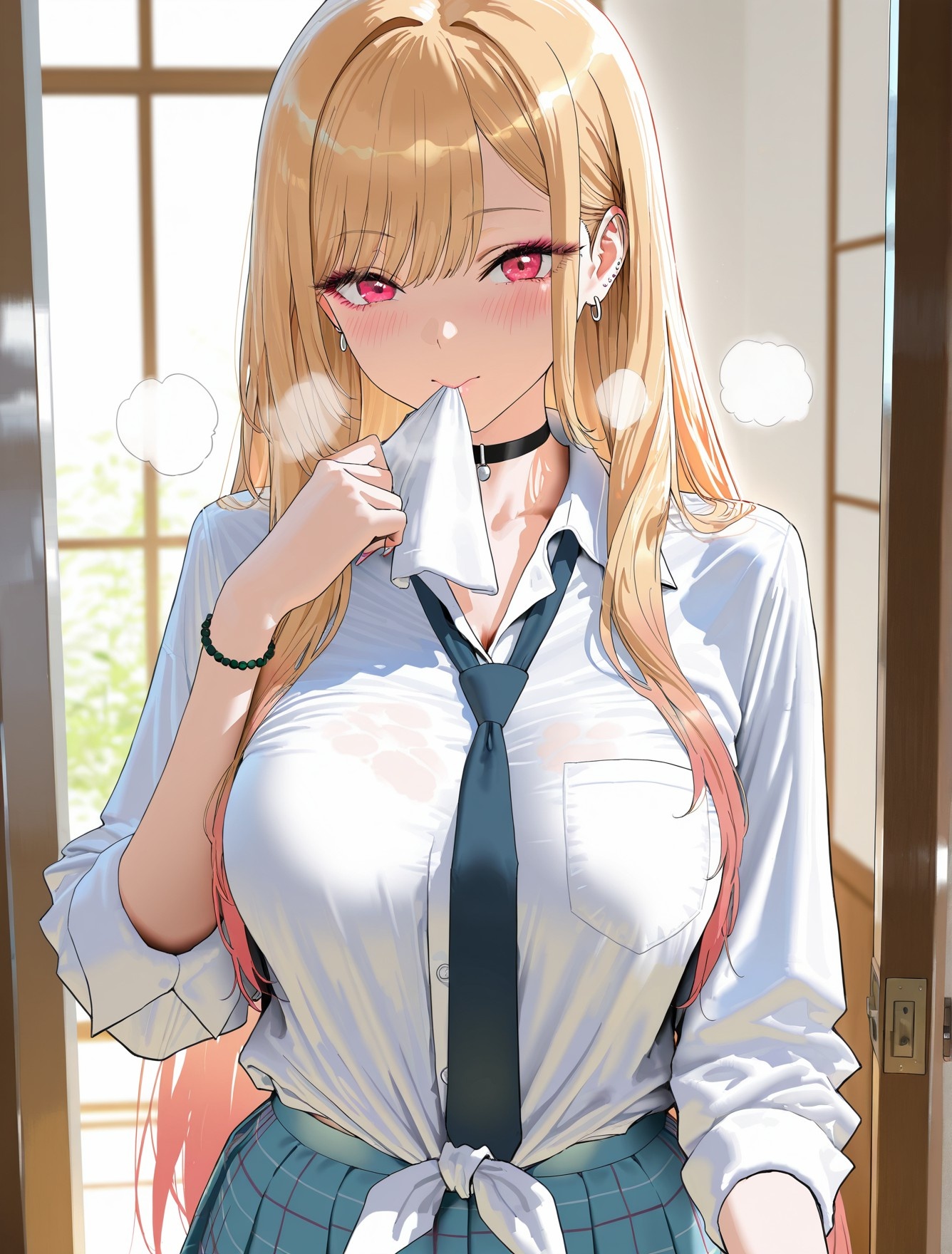 Cô Gái Anime Tạo Ra Bởi AI - 更衣人偶坠入爱河 喜多川海梦：Đồ Lót Ren Đen 162P