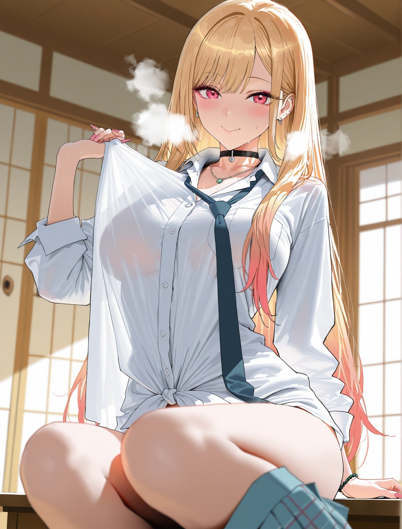 Cô Gái Anime Tạo Ra Bởi AI - 更衣人偶坠入爱河 喜多川海梦：Đồ Lót Ren Đen 162P