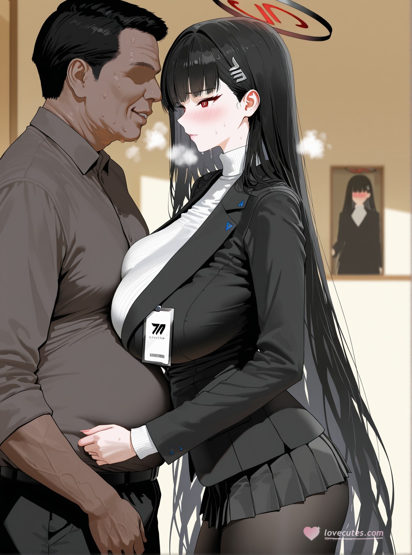Cô Gái Anime Tạo Ra Bằng AI - 碧蓝档案 Rio Tsukatsuki 2: Đồ Chơi Bằng Lưới Đen 142P