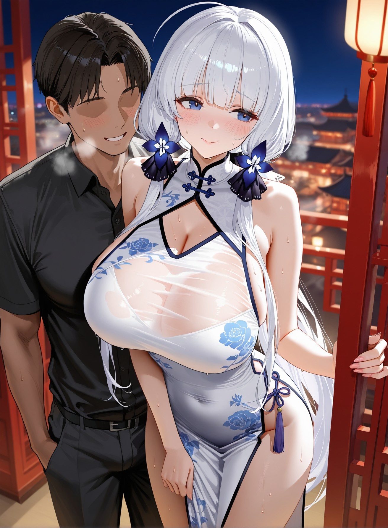 Cô Gái Anime Tạo Bởi AI - 碧蓝航线 光辉 Tập 2: Đồ Lót Ren Đen Hở Háng 136P