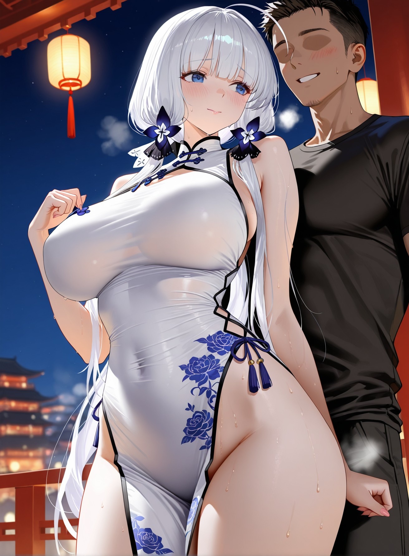 Cô Gái Anime Tạo Bởi AI - 碧蓝航线 光辉 Tập 2: Đồ Lót Ren Đen Hở Háng 136P