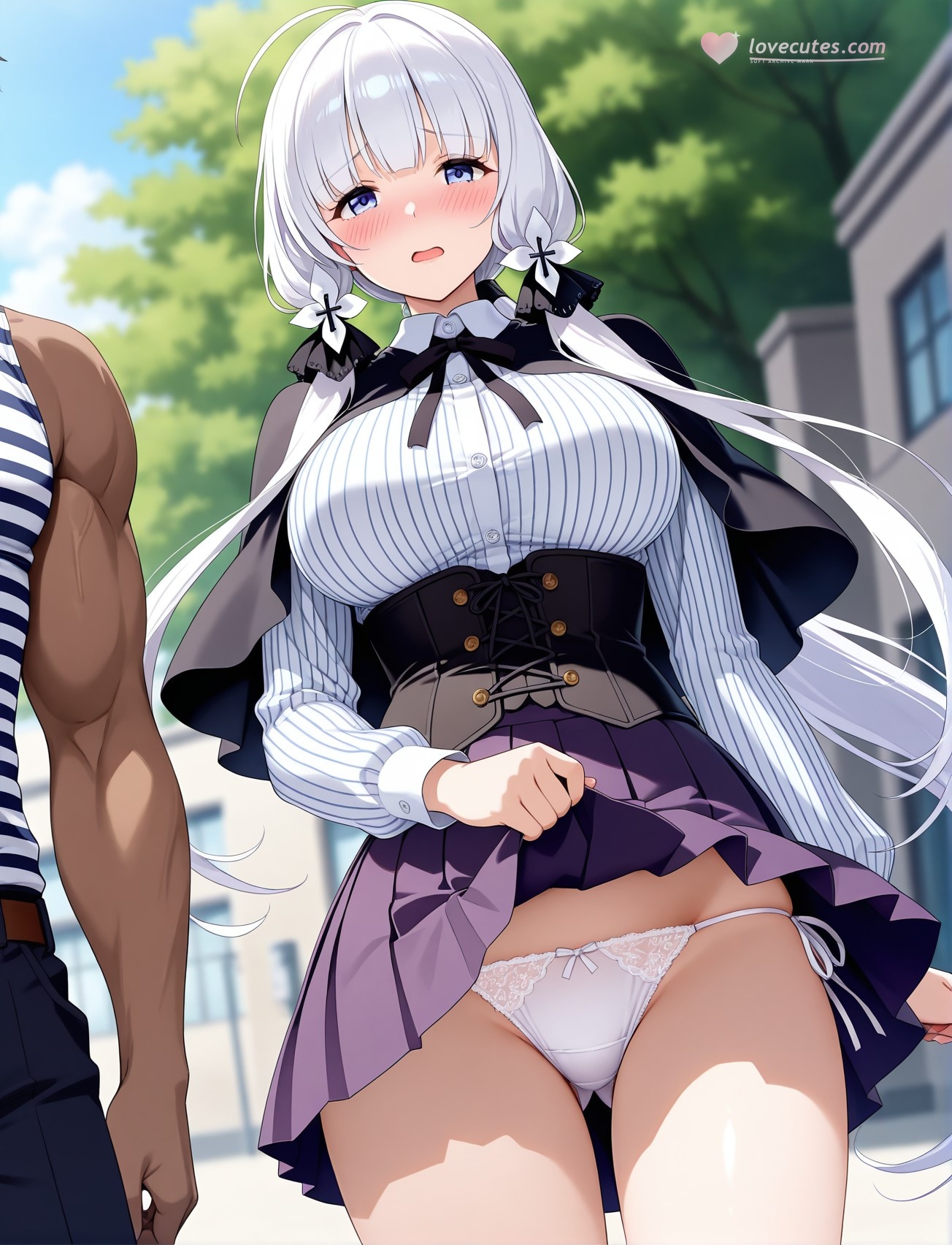 AI Generated Anime Girl - 碧蓝航线 光辉：学生装紧身衣露穴 187P