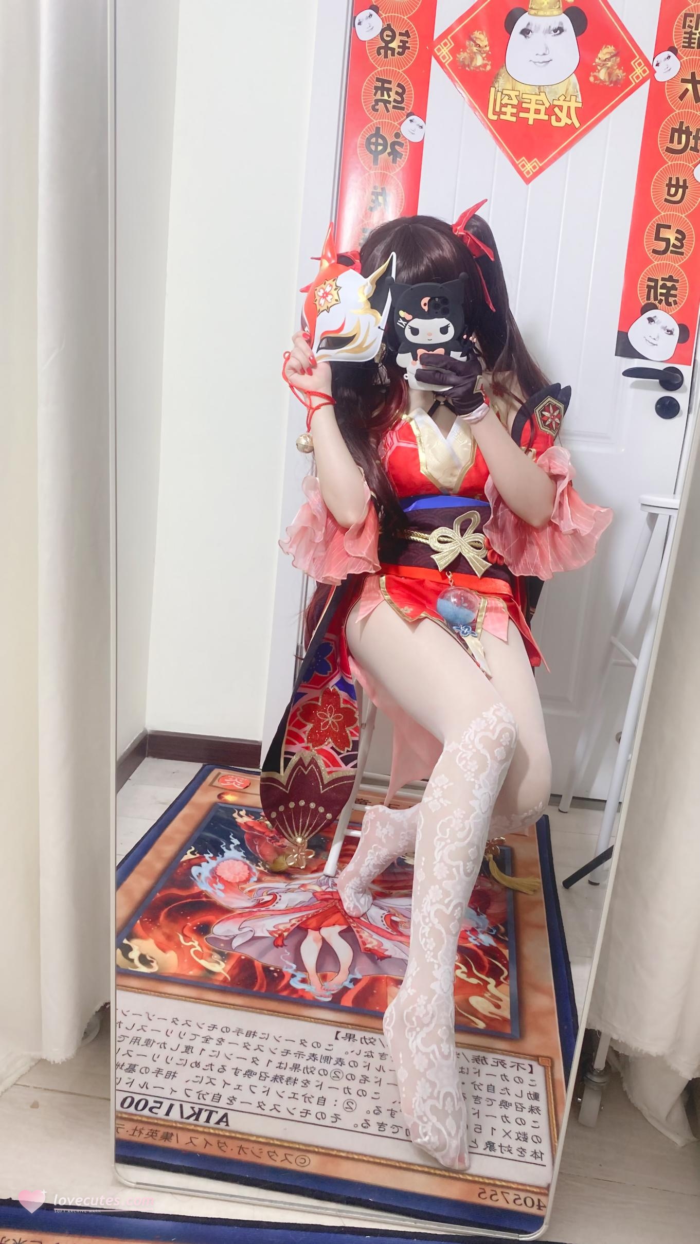 '[cosplay] 白栎Shirly - 崩坏星穹铁道 Hoa Hỏa: Đôi chân đẹp với tất đen trắng, phục chế 53P3V'