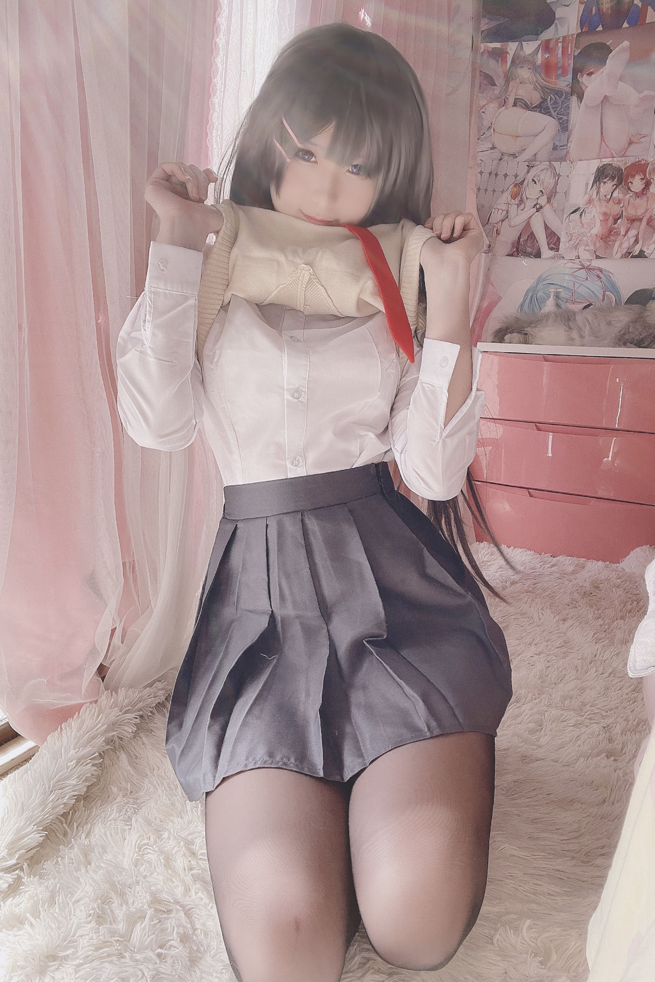 '[cosplay] H习呆呆 - Sakura Mai: Bunny Girl Đen Mỏng Hở Điểm 27P1V'