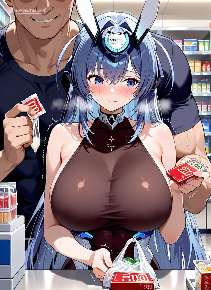 Azur Lane AI girls 碧蓝航线 新泽西：紧身衣湿身露点 Gallery 52P