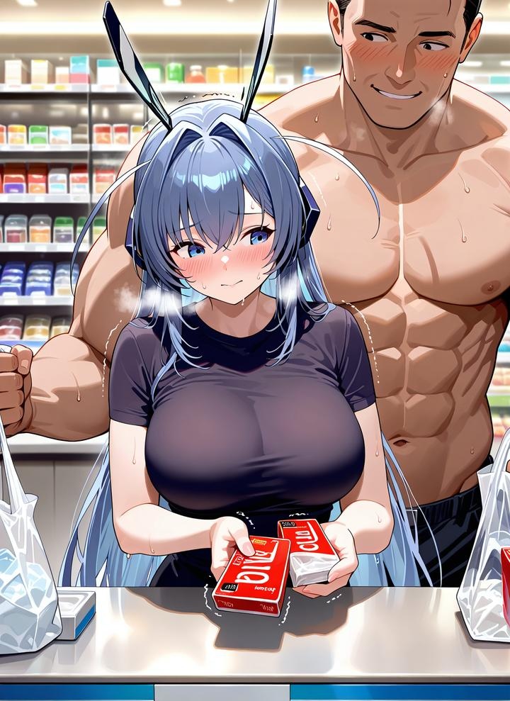 Azur Lane AI girls 碧蓝航线 新泽西：紧身衣湿身露点 Gallery 52P
