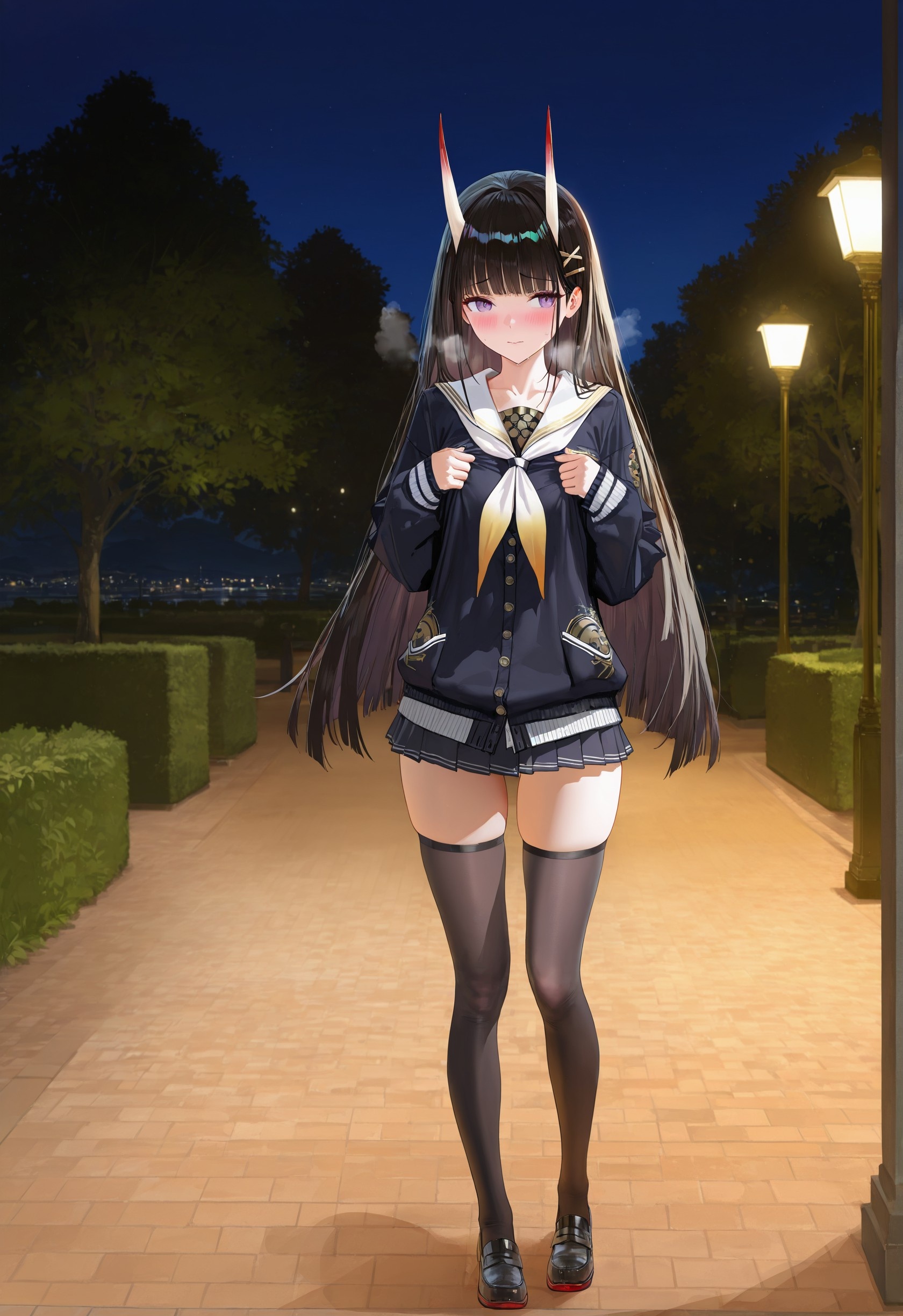 Azur Lane AI girls 碧蓝航线 能代 Vol.1：黑丝蕾丝内衣露穴 Gallery 134P