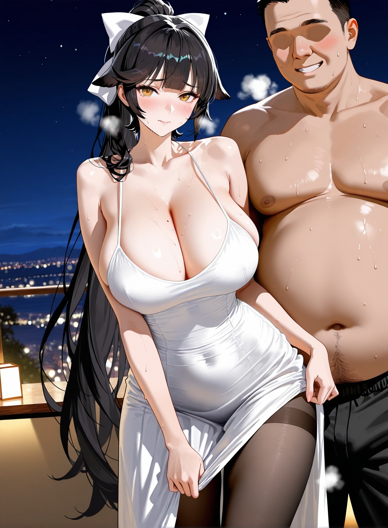 Azur Lane AI girls 碧蓝航线 高雄：黑丝白丝露穴 Gallery 126P