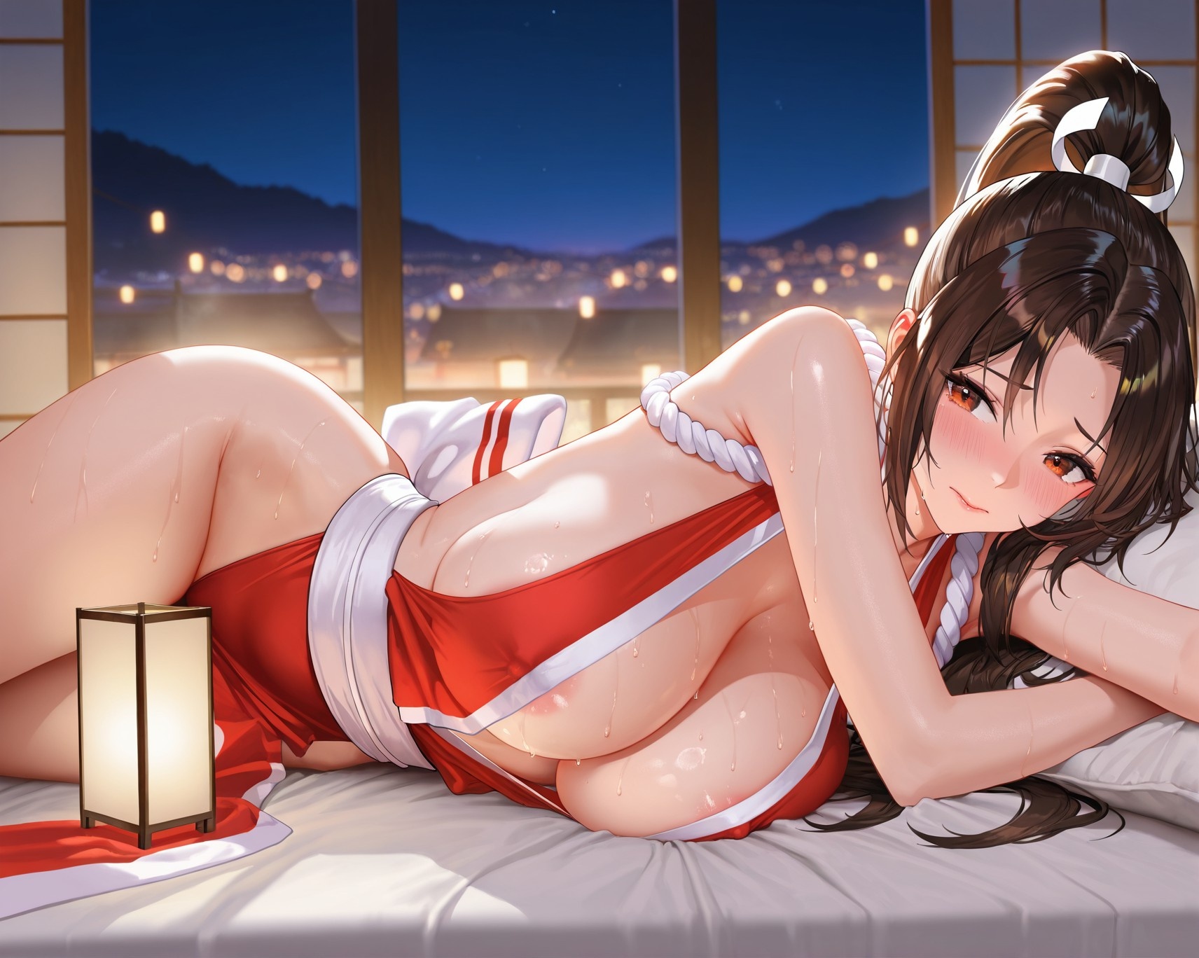 Cô Gái Anime Tạo Bởi AI - 饿狼传说 不知火舞: Áo Tắm Ôm Sát 199P