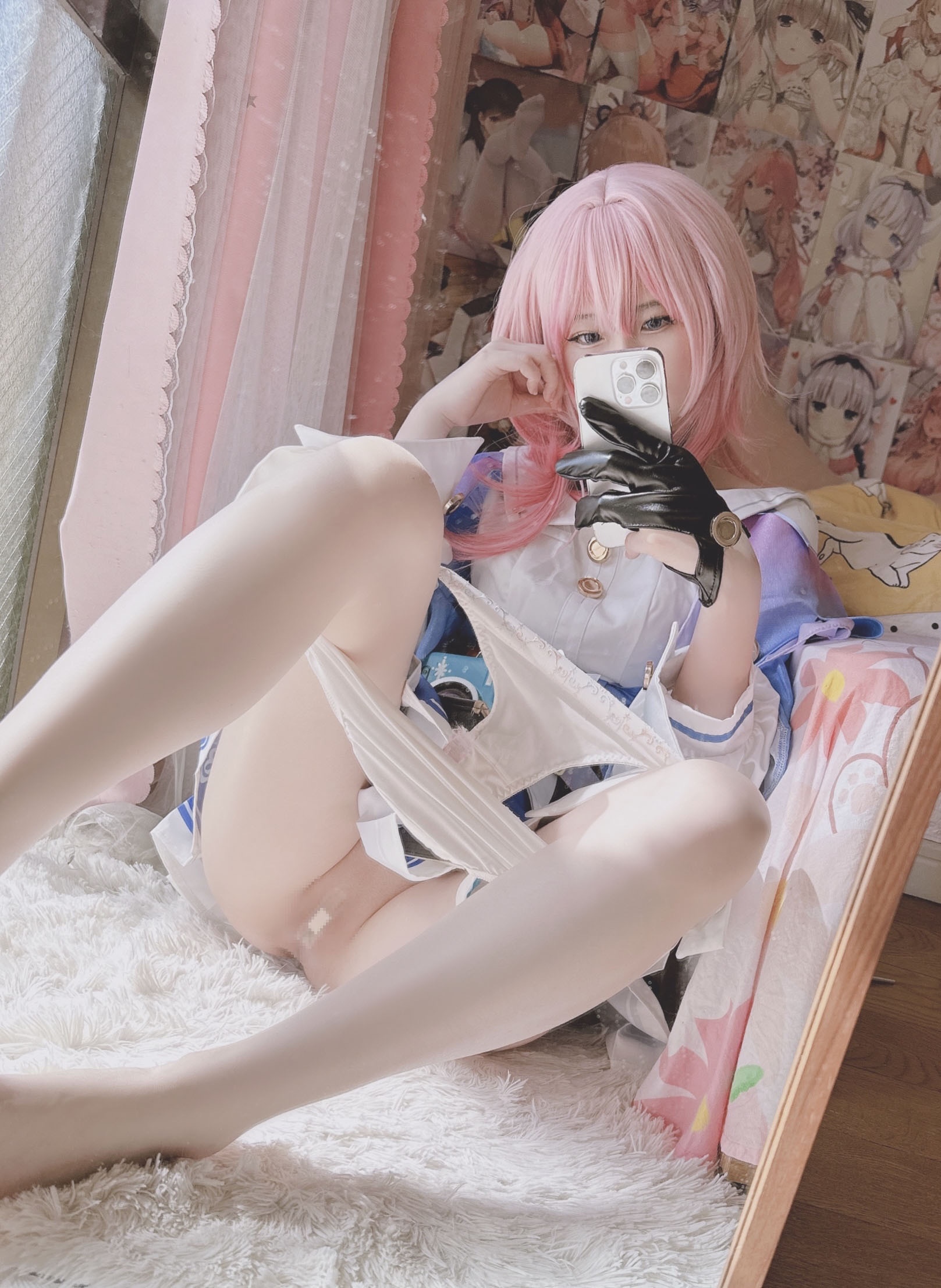 [cosplay] 习呆呆 - 崩坏：星穹铁道 三月七：白丝露点大尺度还原 19P1V