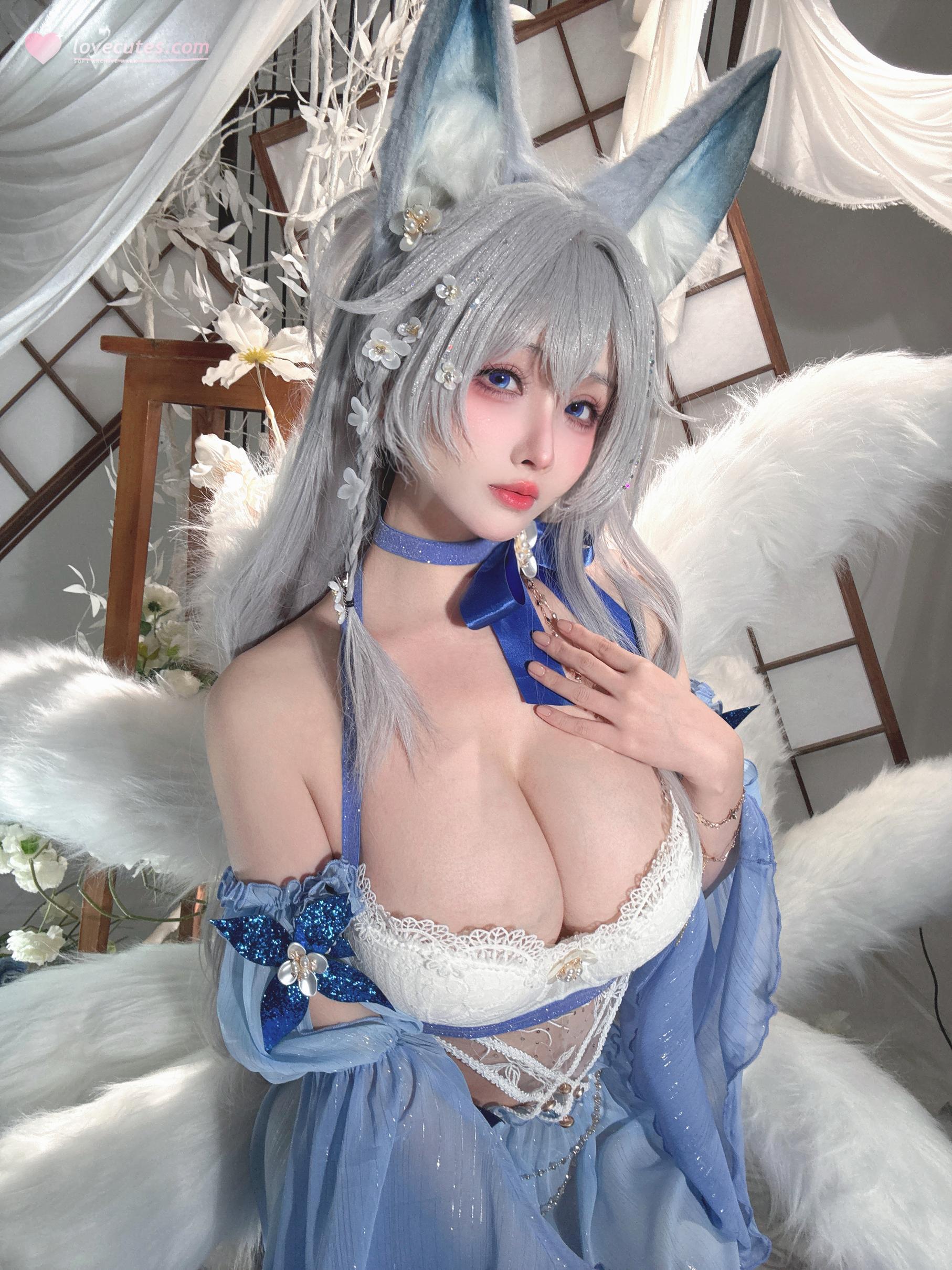 '[cosplay] rioko凉凉子 - 信浓水夏: Tai cáo trắng xanh, ngực đẹp, chân dài - 37P'