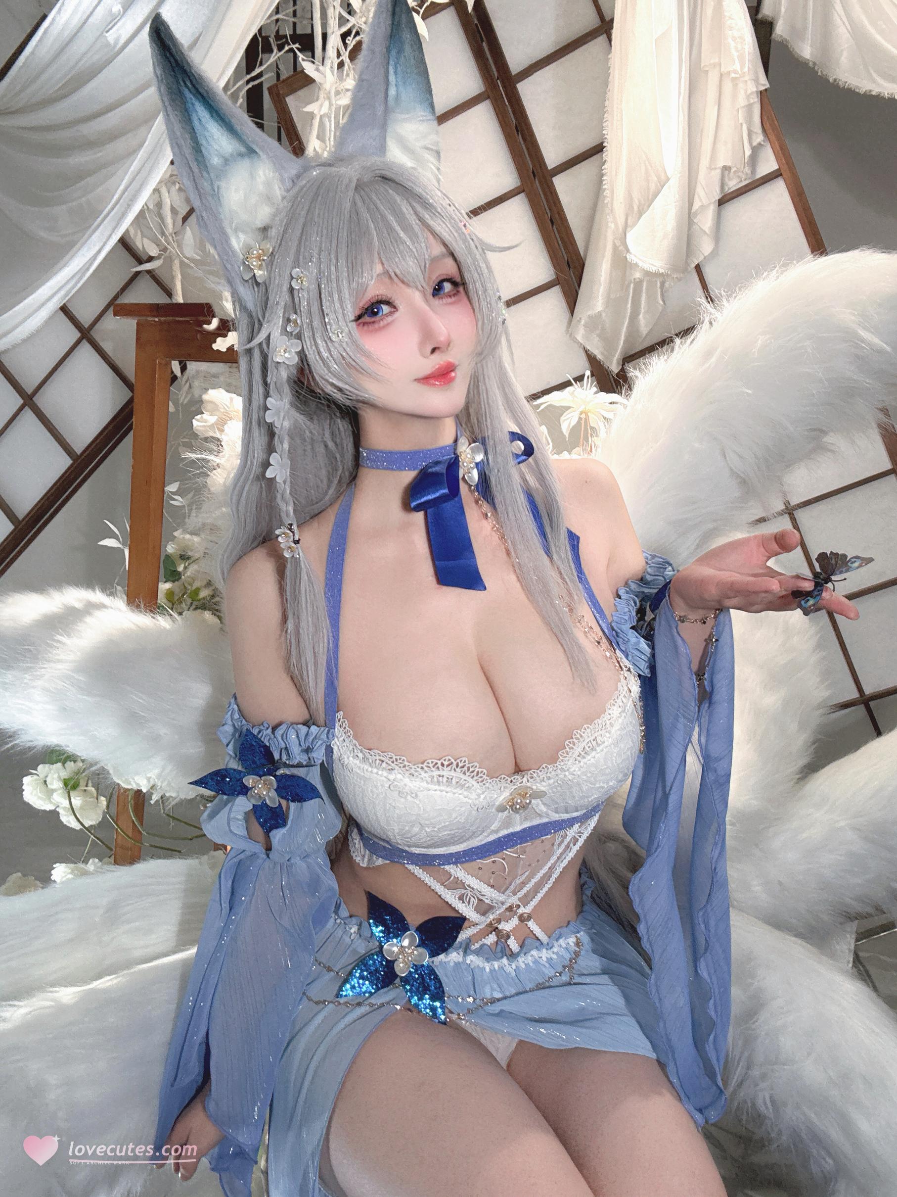 '[cosplay] rioko凉凉子 - 信浓水夏: Tai cáo trắng xanh, ngực đẹp, chân dài - 37P'