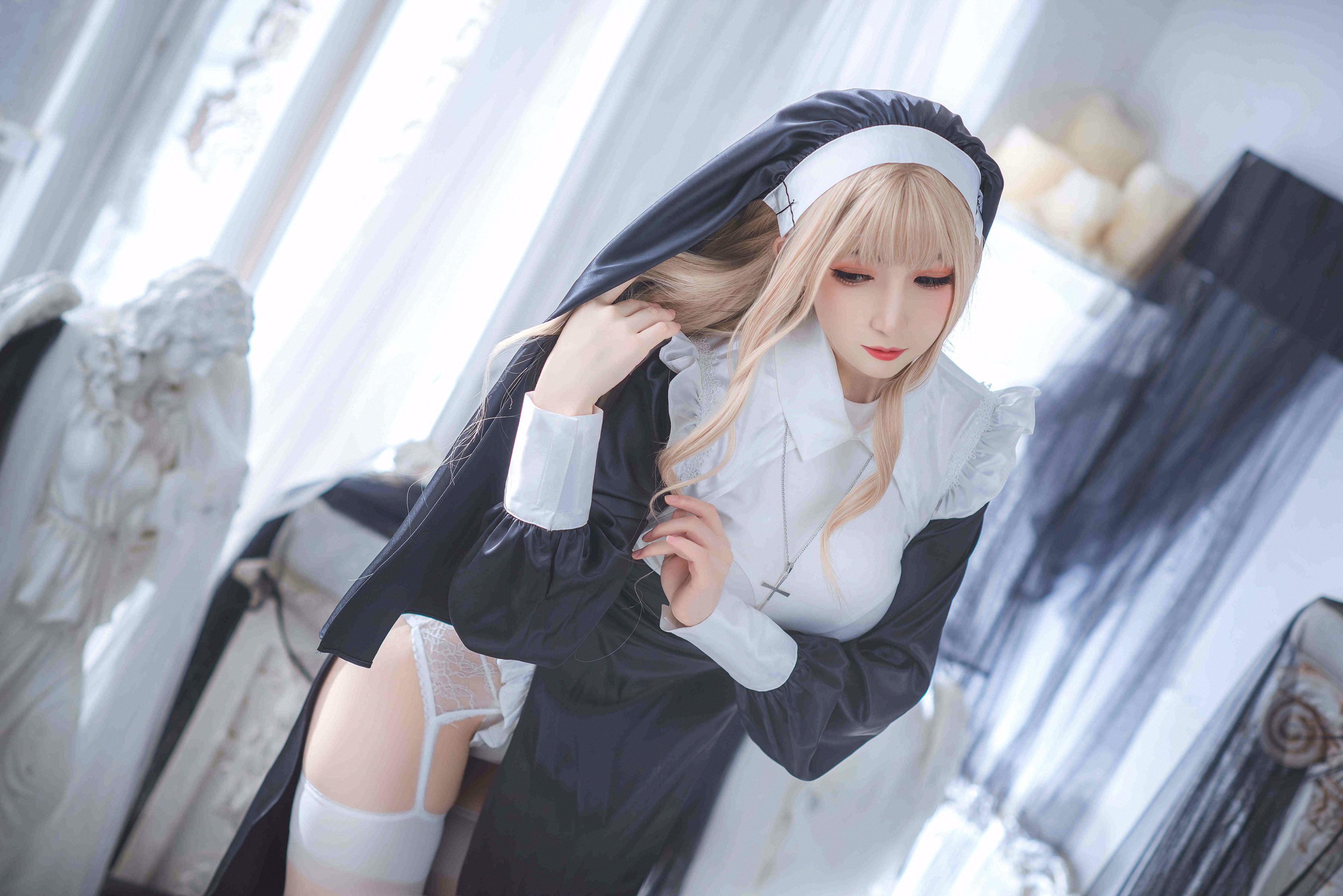 [写真] 桃濑衣衣 - 修女：白丝修女蕾丝内衣写真 59P3V