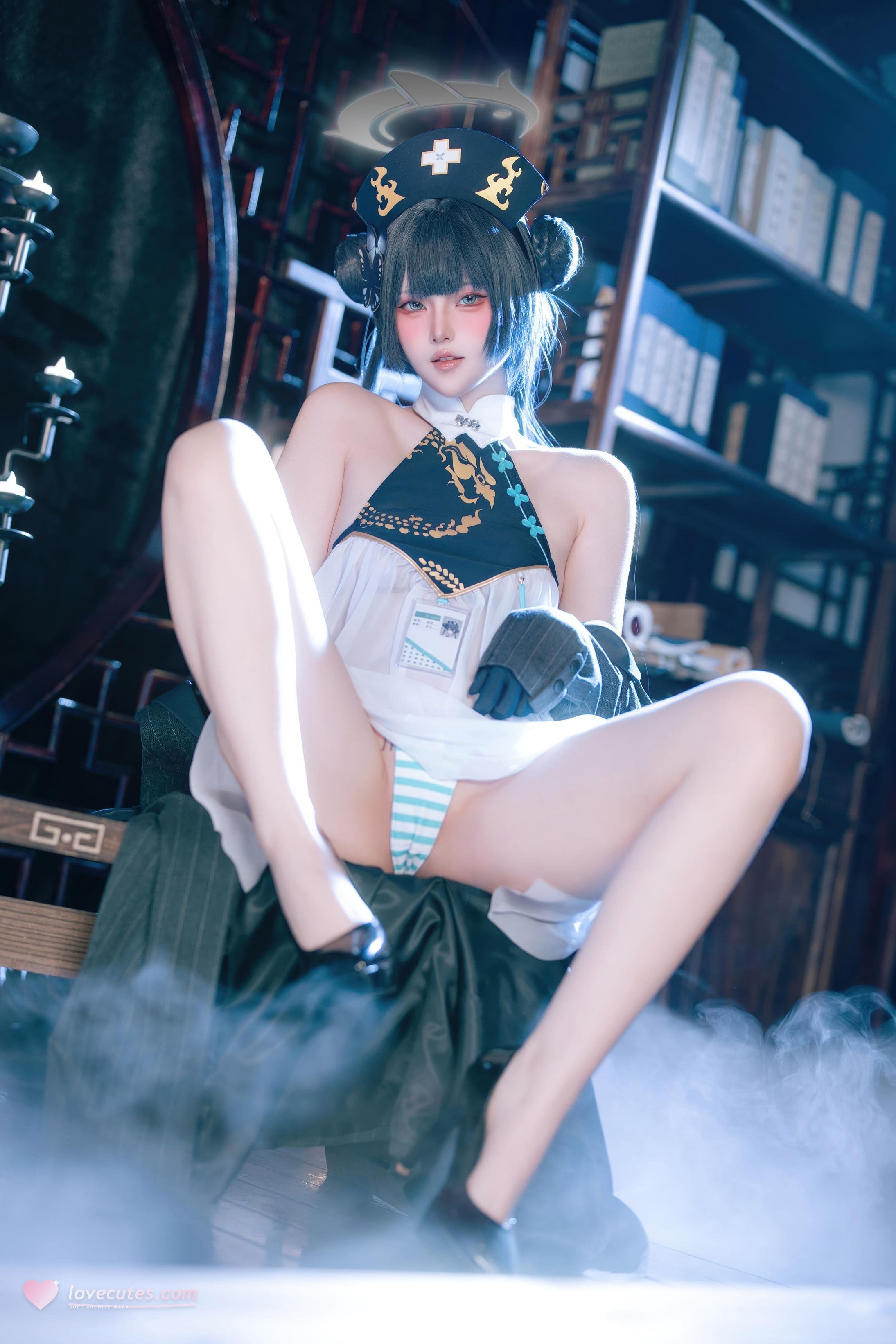 '[cosplay] 屿鱼 - 蔚蓝档案: Nhân vật fanart Fei Sak - Y tá xinh đẹp với chân dài và vòng ba quyến rũ 65P'