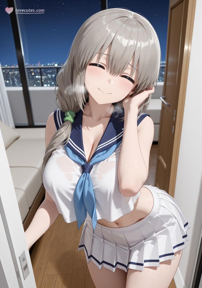 AI Generated Anime Girl - 苏可萘：学生装卧室巨乳露点诱惑 142P