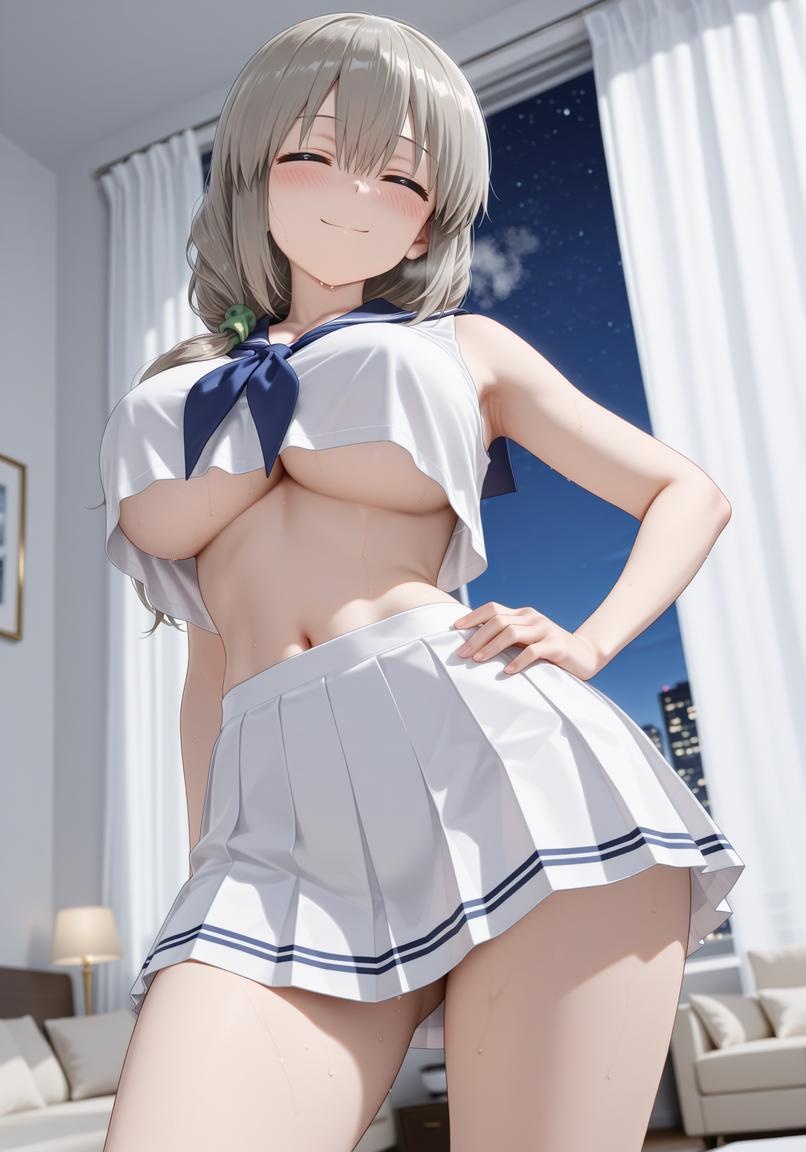 AI Generated Anime Girl - 苏可萘：学生装卧室巨乳露点诱惑 142P