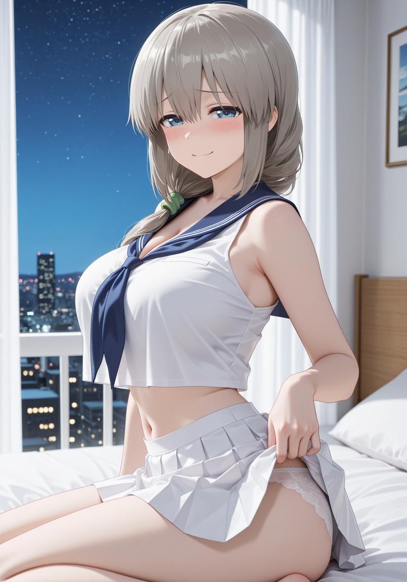 AI Generated Anime Girl - 苏可萘：学生装卧室巨乳露点诱惑 142P