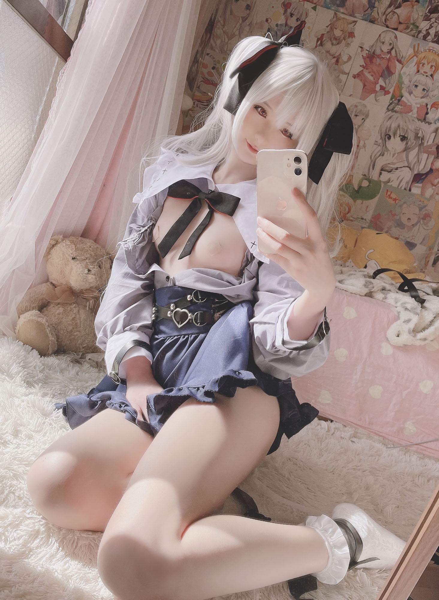 [cosplay] 习呆呆 - 原神 枫原万叶：吸血鬼露点大尺度还原 21P2V