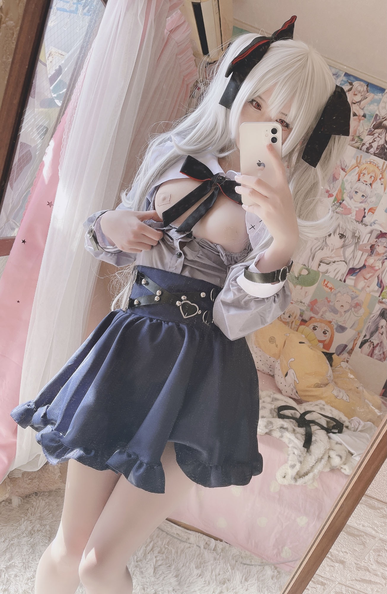 [cosplay] 习呆呆 - 原神 枫原万叶：吸血鬼露点大尺度还原 21P2V