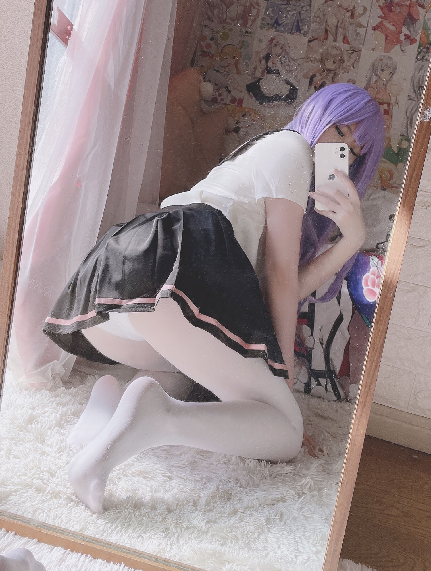 [cosplay] 习呆呆 - 碧蓝航线 独角兽：白丝露点大尺度还原 22P2V