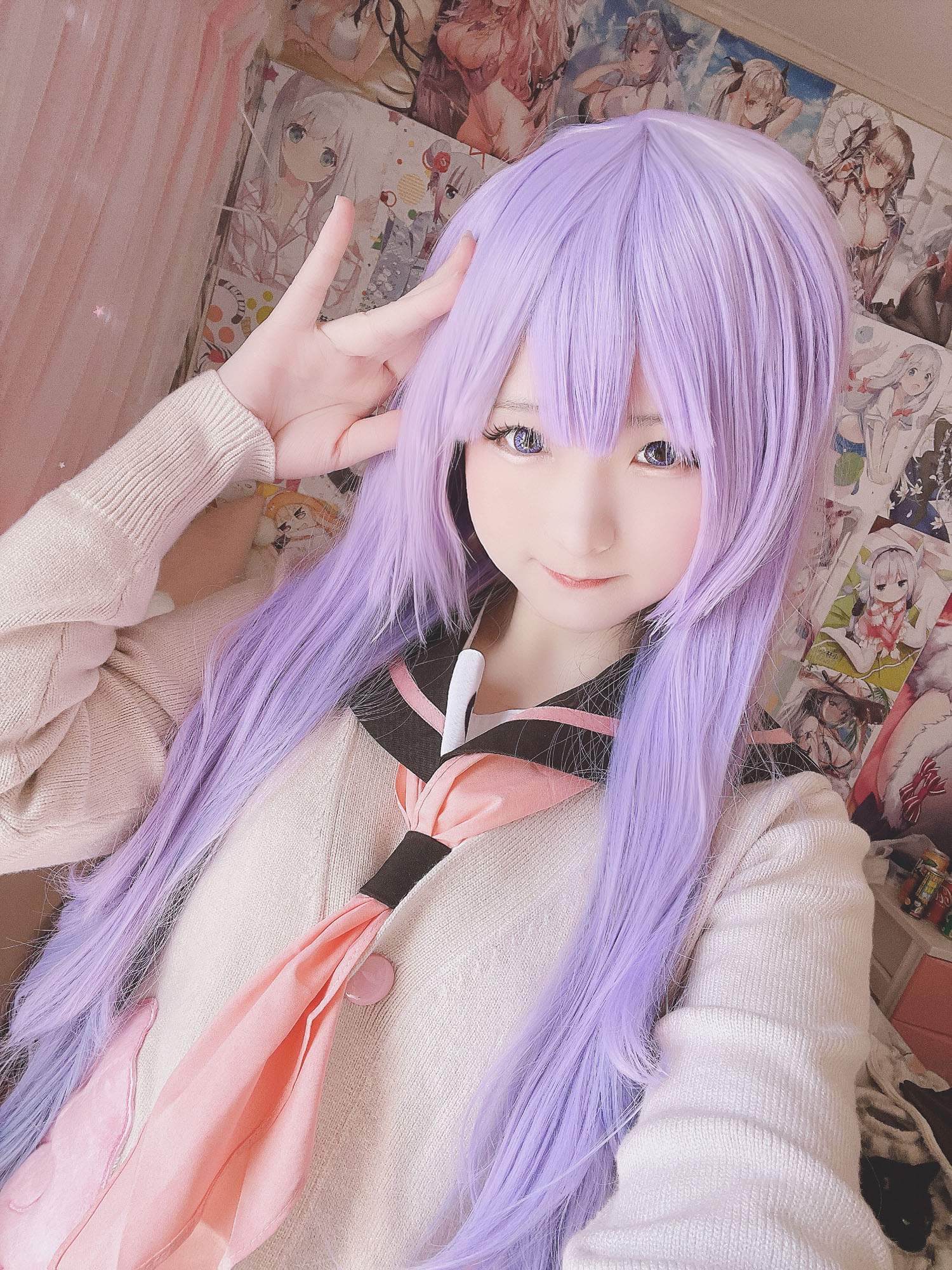 [cosplay] 习呆呆 - 碧蓝航线 独角兽：白丝露点大尺度还原 22P2V