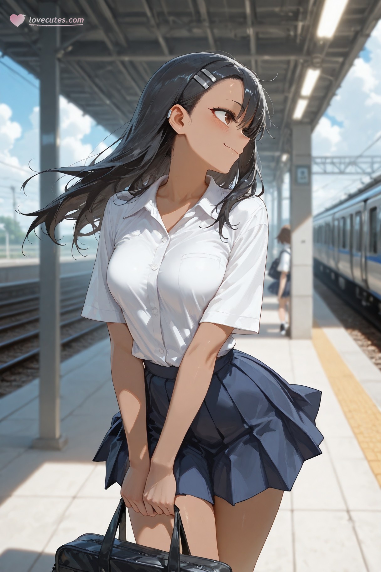 AI生成アニメ少女 - 不要欺负我、长瀞同学 長瀞早濑：学生服濡れ透け415P