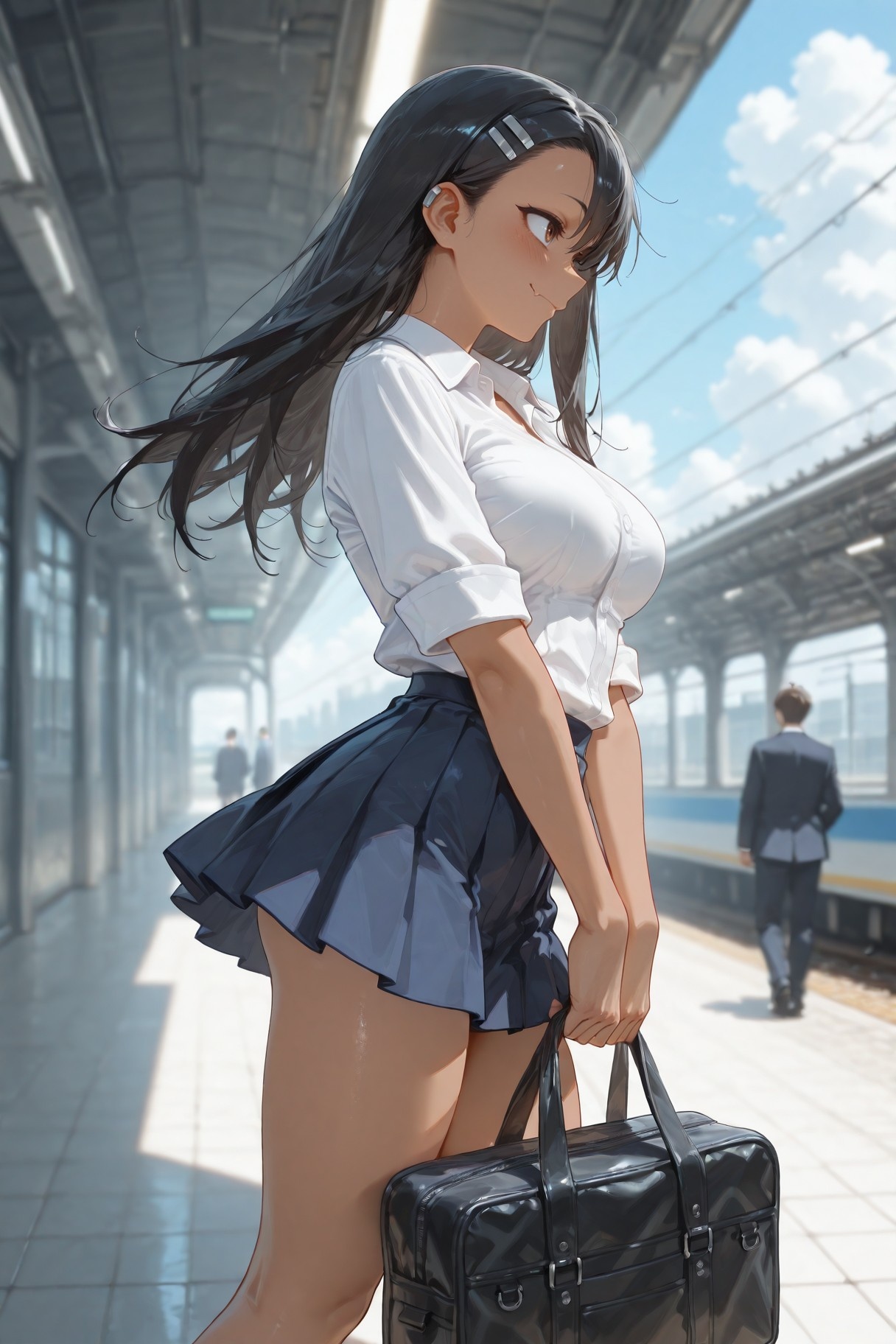 AI生成アニメ少女 - 不要欺负我、长瀞同学 長瀞早濑：学生服濡れ透け415P