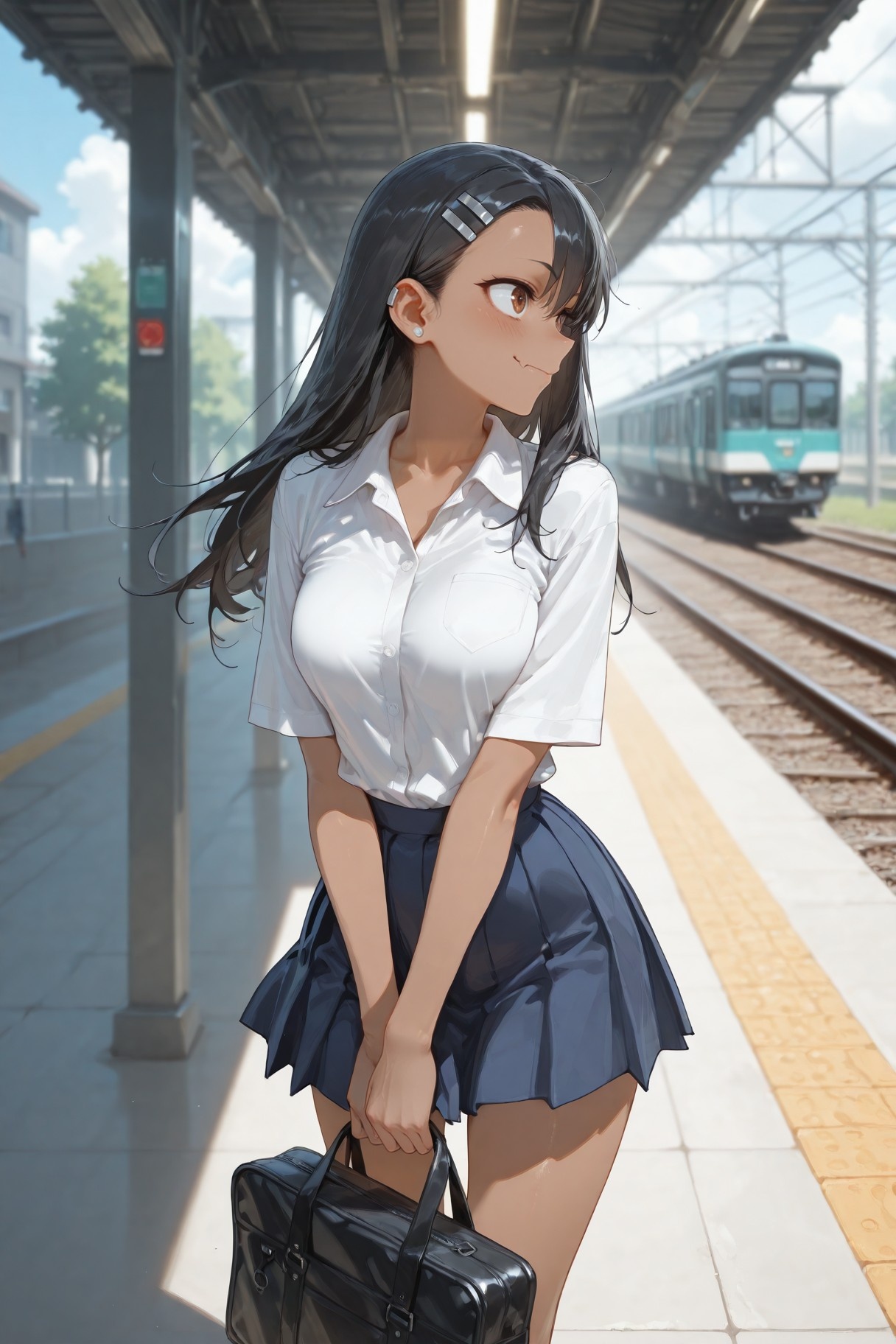 AI生成アニメ少女 - 不要欺负我、长瀞同学 長瀞早濑：学生服濡れ透け415P