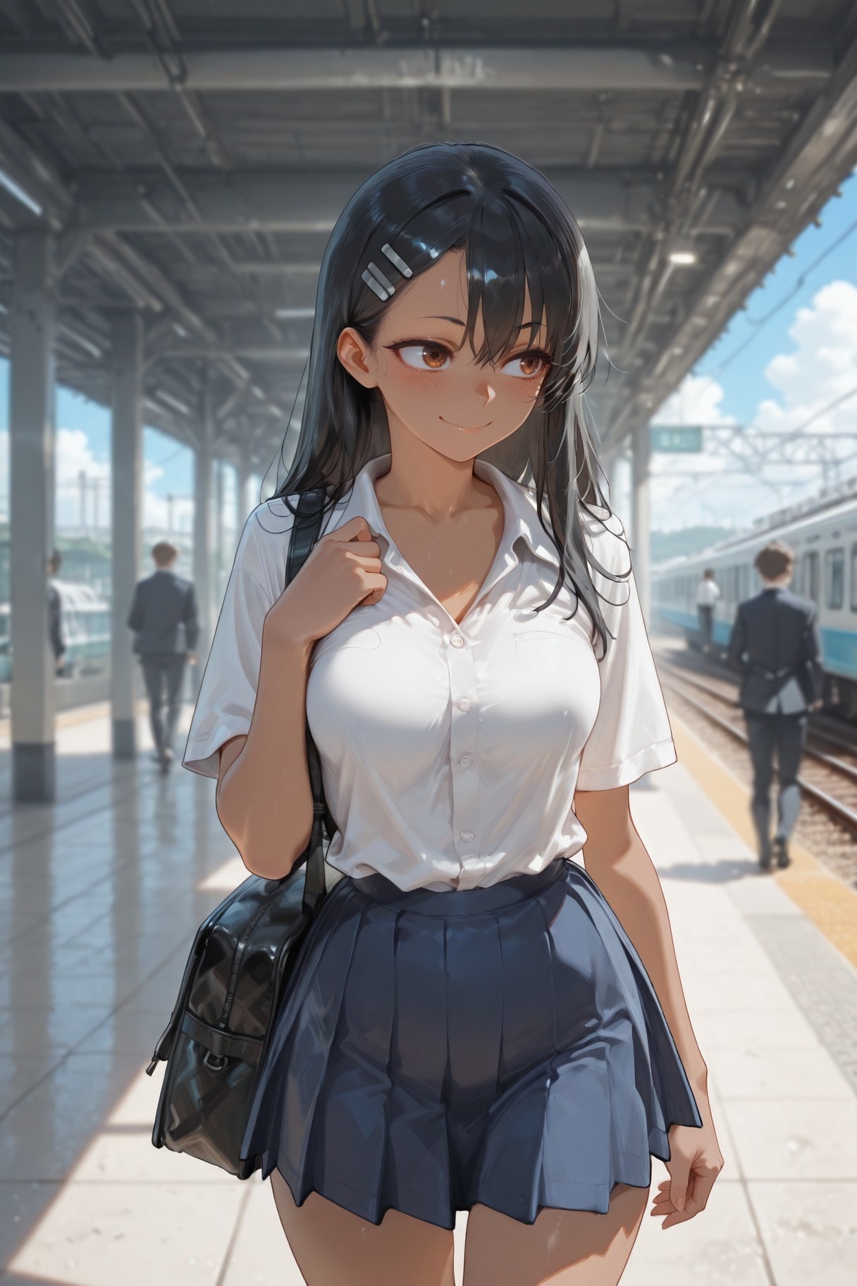 AI生成アニメ少女 - 不要欺负我、长瀞同学 長瀞早濑：学生服濡れ透け415P