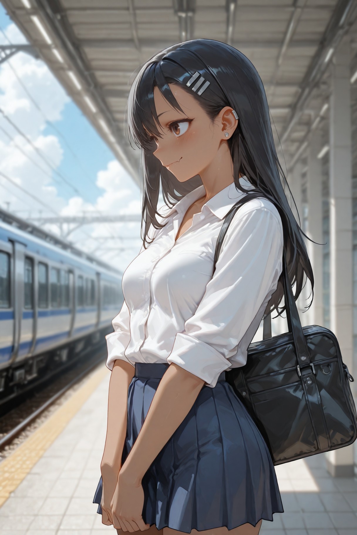 AI生成アニメ少女 - 不要欺负我、长瀞同学 長瀞早濑：学生服濡れ透け415P