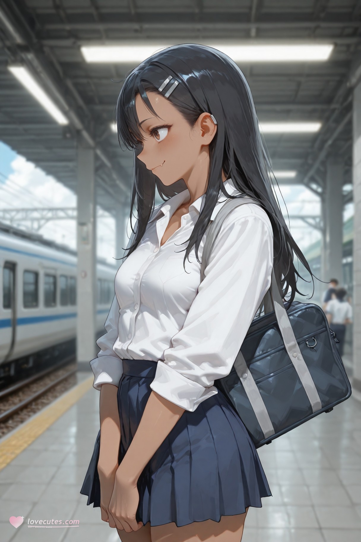 AI生成アニメ少女 - 不要欺负我、长瀞同学 長瀞早濑：学生服濡れ透け415P