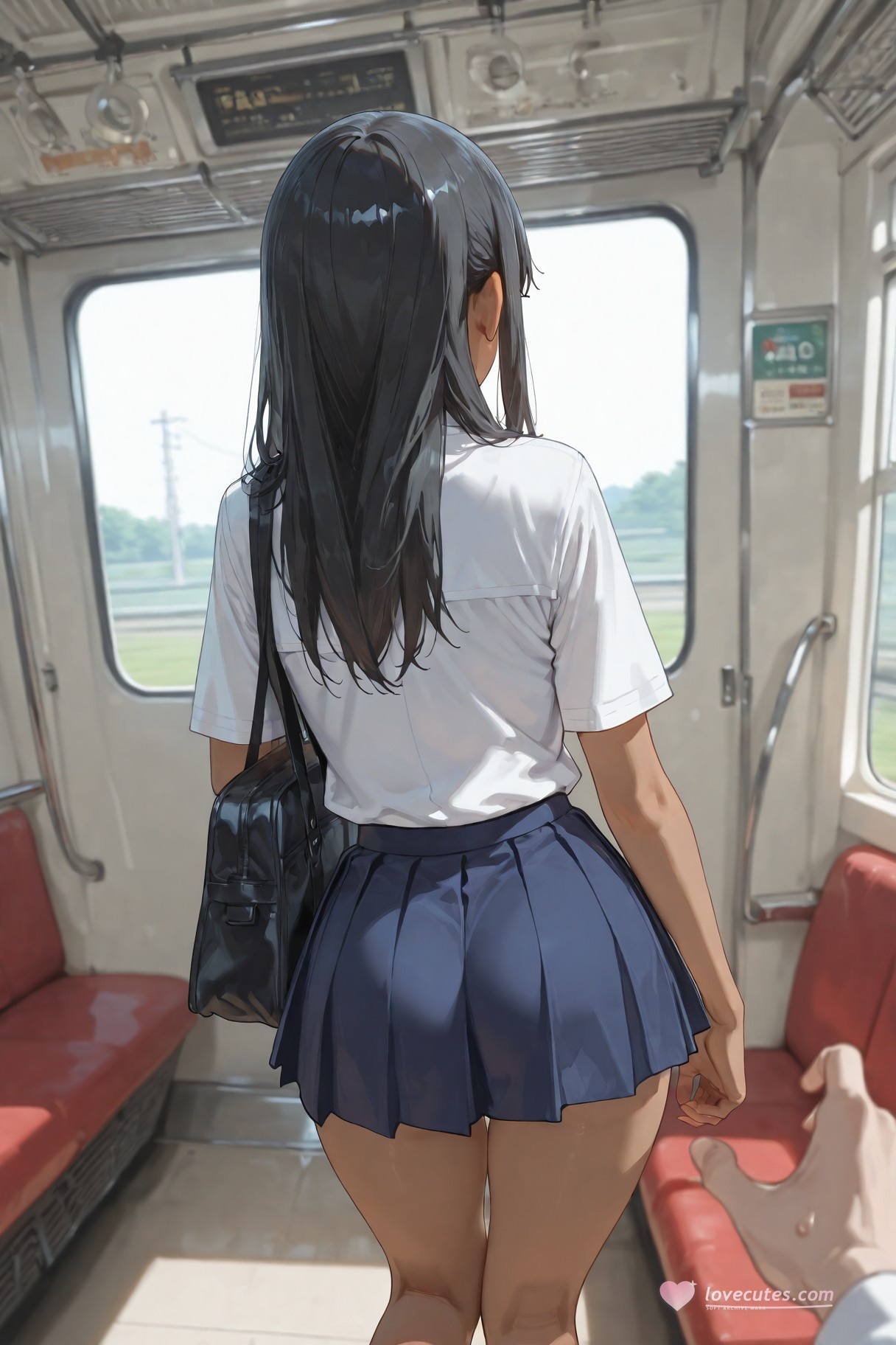 AI สร้างอนิเมะสาว - 不要欺负我，长瀞同学 长瀞早濑：ชุดนักเรียนเปียกโชก 415P