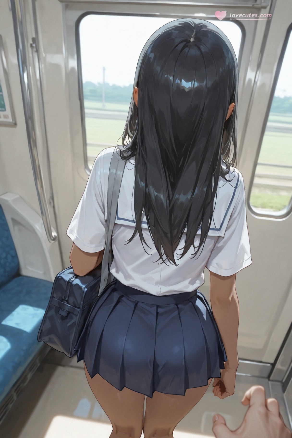AI สร้างอนิเมะสาว - 不要欺负我，长瀞同学 长瀞早濑：ชุดนักเรียนเปียกโชก 415P