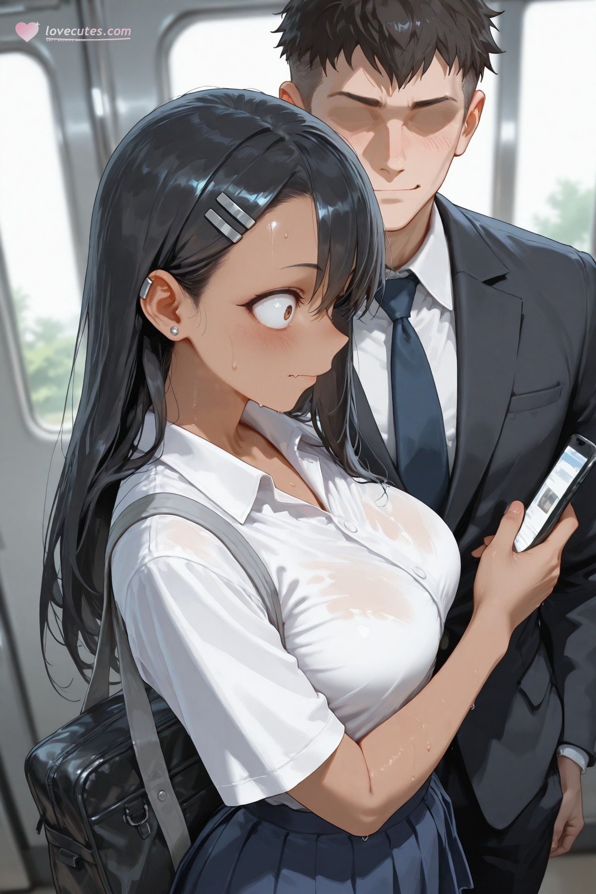 AI สร้างอนิเมะสาว - 不要欺负我，长瀞同学 长瀞早濑：ชุดนักเรียนเปียกโชก 415P