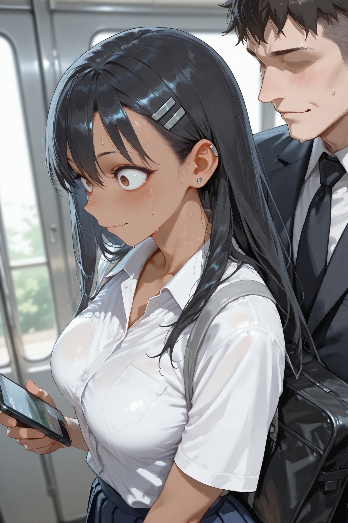 AI สร้างอนิเมะสาว - 不要欺负我，长瀞同学 长瀞早濑：ชุดนักเรียนเปียกโชก 415P
