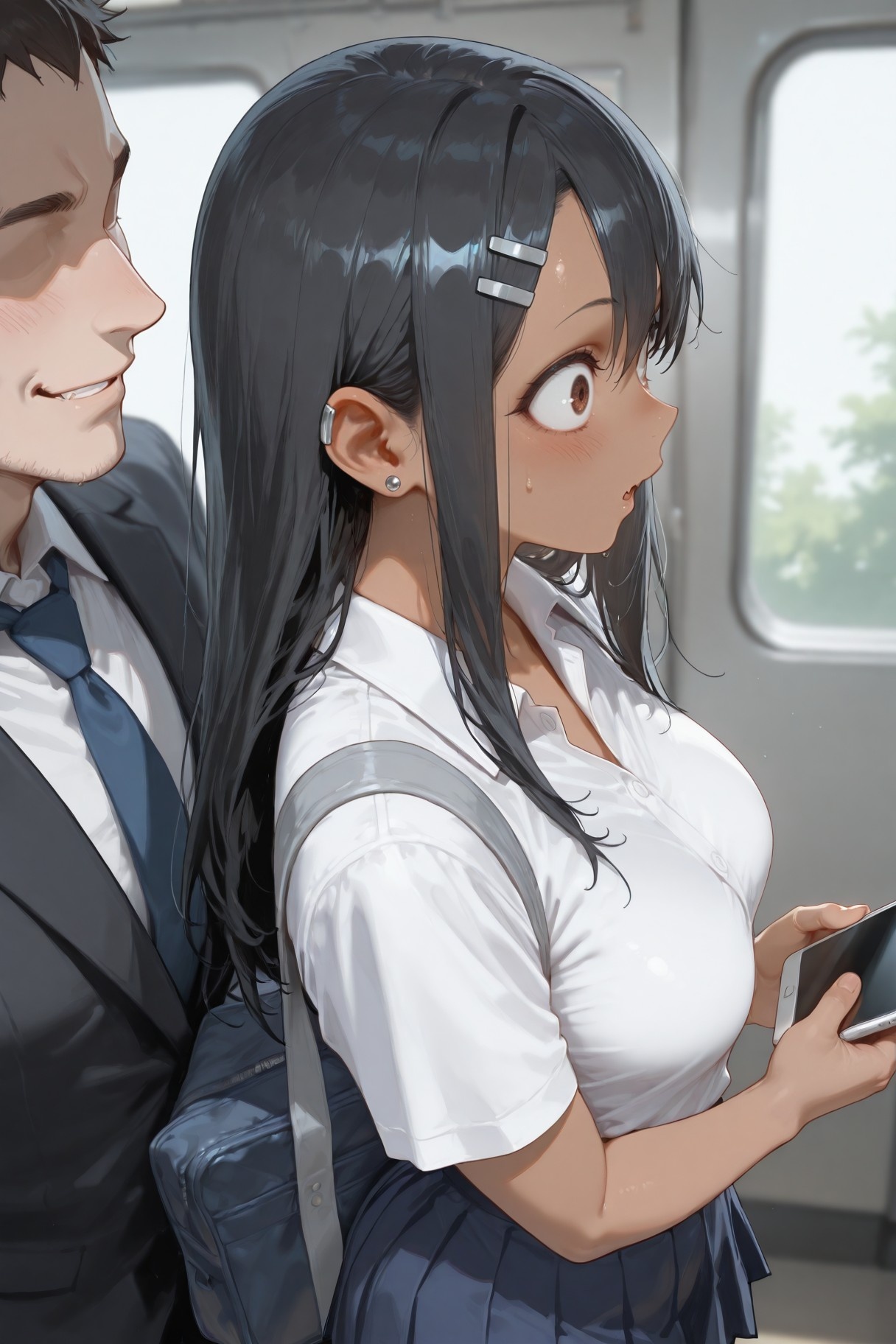 AI สร้างอนิเมะสาว - 不要欺负我，长瀞同学 长瀞早濑：ชุดนักเรียนเปียกโชก 415P