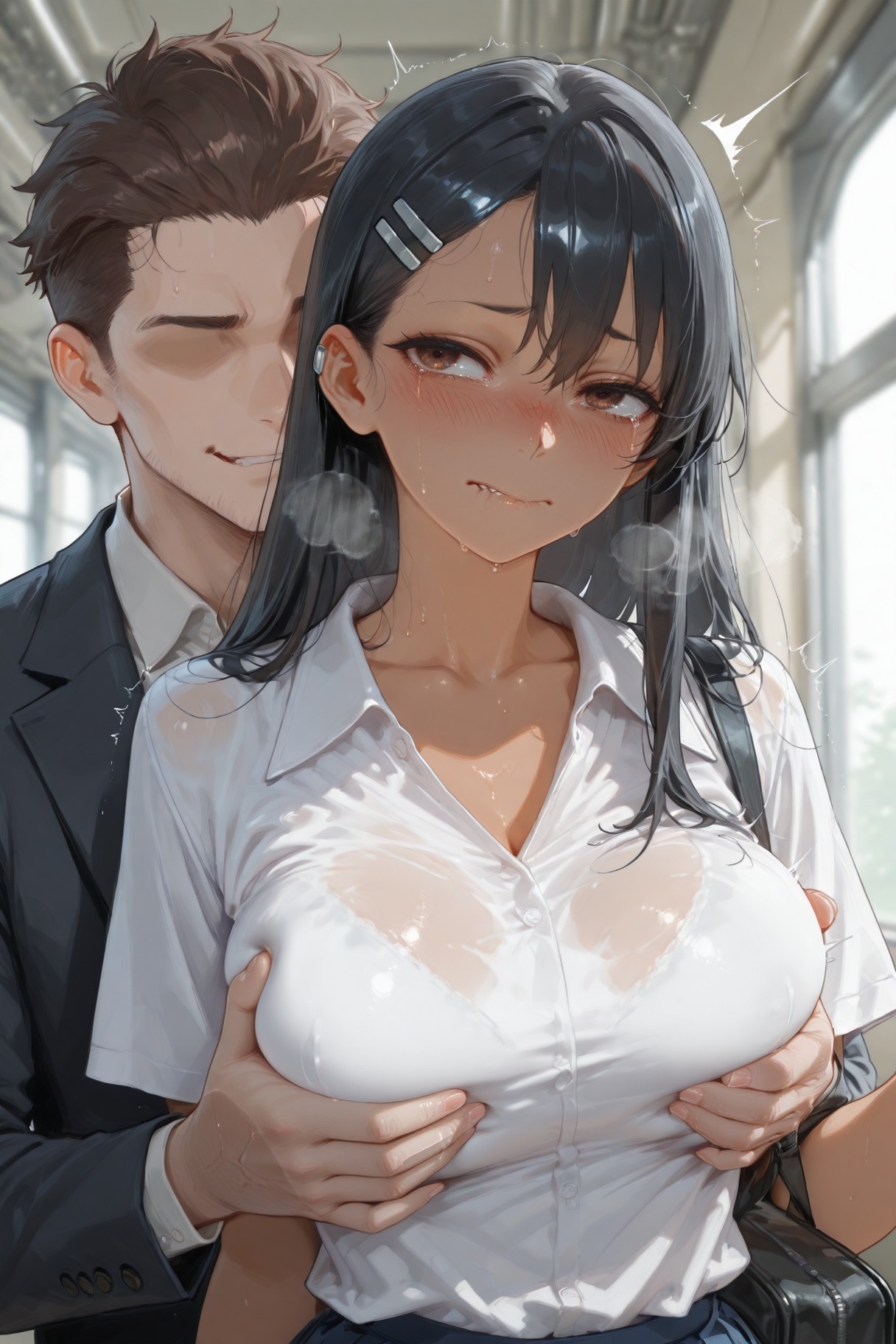 AI สร้างอนิเมะสาว - 不要欺负我，长瀞同学 长瀞早濑：ชุดนักเรียนเปียกโชก 415P