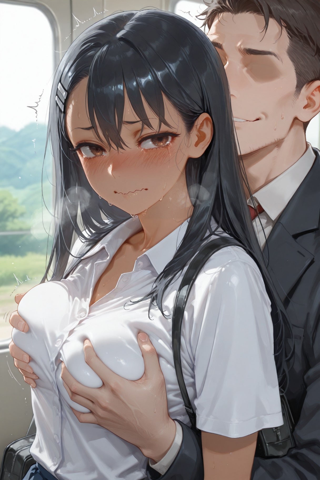 AI สร้างอนิเมะสาว - 不要欺负我，长瀞同学 长瀞早濑：ชุดนักเรียนเปียกโชก 415P