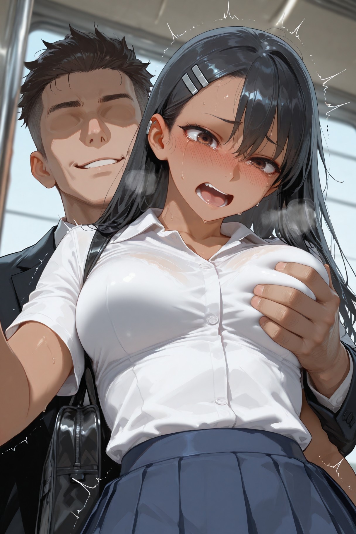 AI สร้างอนิเมะสาว - 不要欺负我，长瀞同学 长瀞早濑：ชุดนักเรียนเปียกโชก 415P