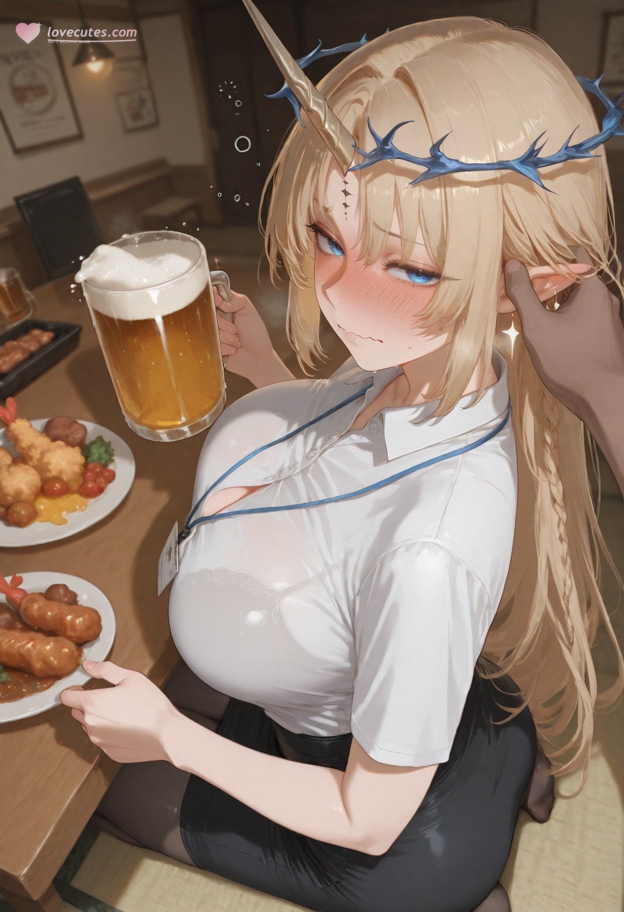 AI Generated Anime Girl - Cartethyia：黑丝床拍露穴 318P