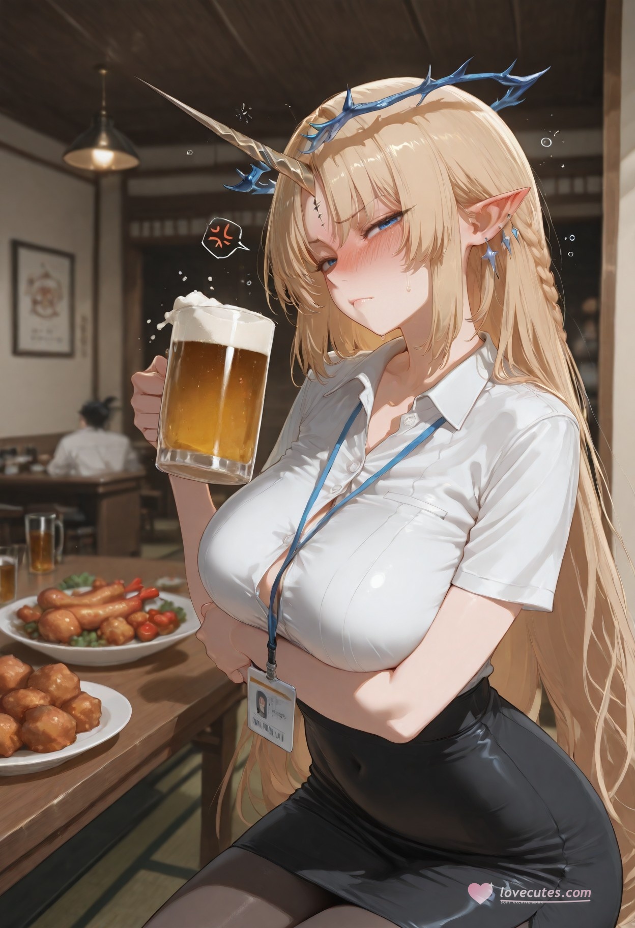AI Generated Anime Girl - Cartethyia：黑丝床拍露穴 318P