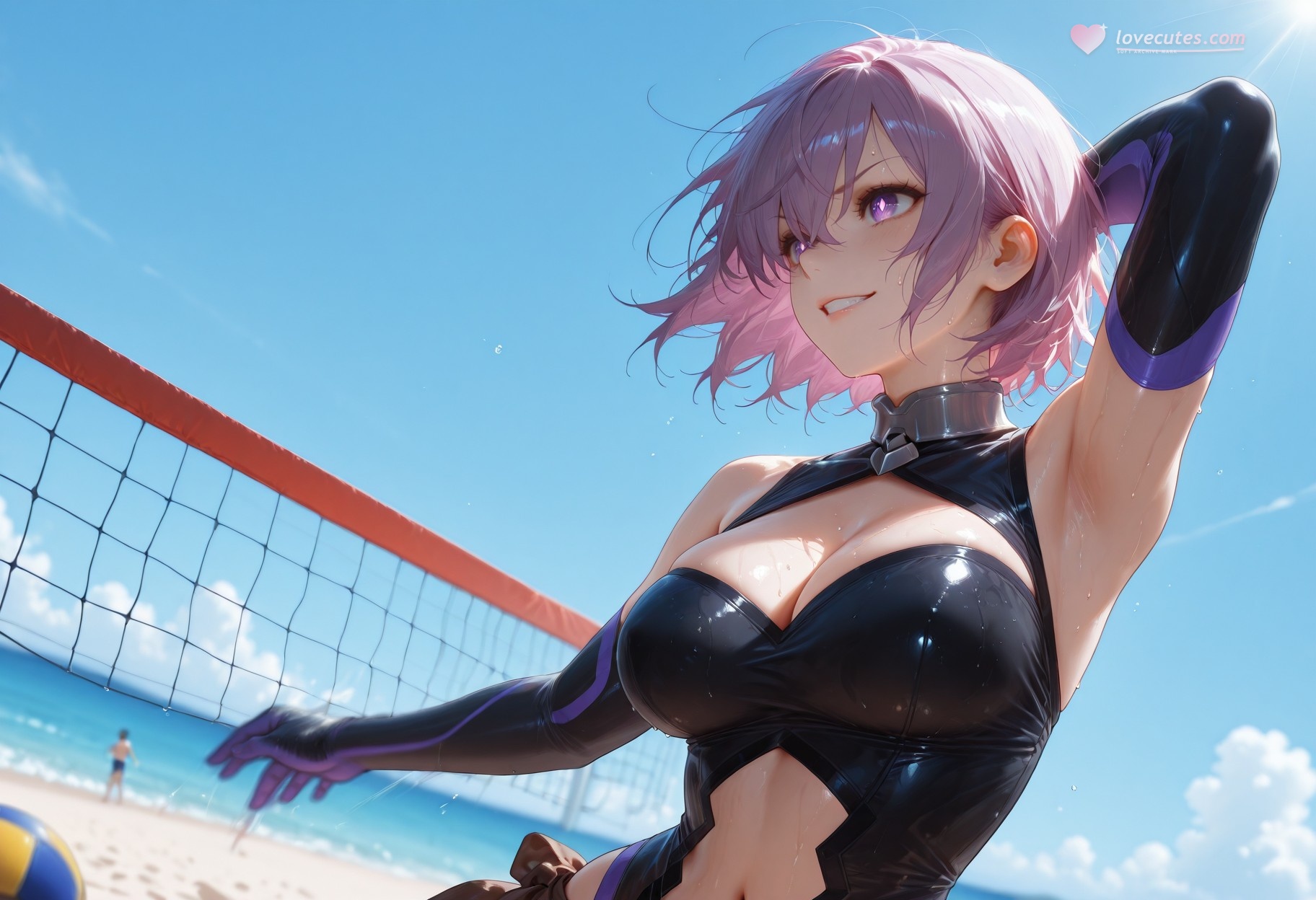 AI สร้างอนิเมะสาว - Fate·Grand Order 玛修·基列莱特: ชุดว่ายน้ำรัดรูป 333P