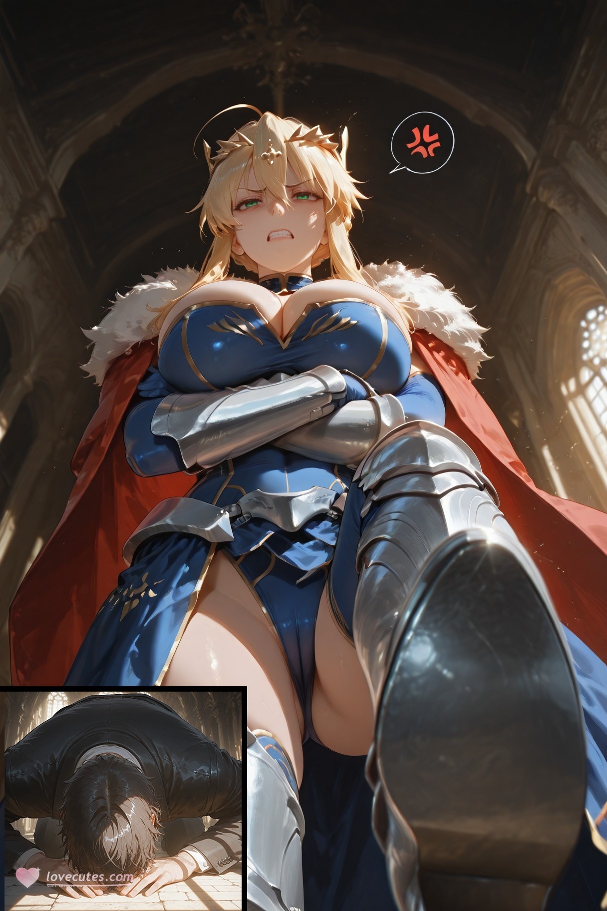 AI Generated Anime Girl - Fate·stay night 阿尔托莉雅·潘德拉贡：紧身衣床拍白虎 492P