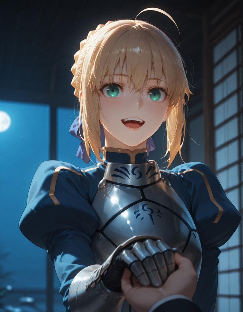 AI Generated Anime Girl - Fate/stay night Artoria Pendragon: Black Stockings Bed Shots 326P