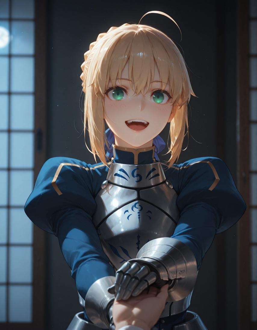 AI Generated Anime Girl - Fate/stay night Artoria Pendragon: Black Stockings Bed Shots 326P