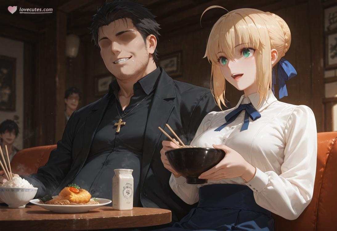AI Generated Anime Girl - Fate/stay night Artoria Pendragon: Black Stockings Bed Shots 326P