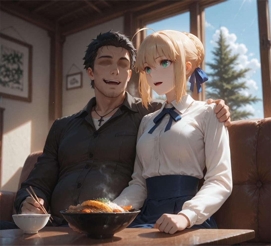 Cô Gái Anime Tạo Bởi AI - Fate·stay night 阿尔托莉雅·潘德拉贡: Hình Ảnh Đen 326P